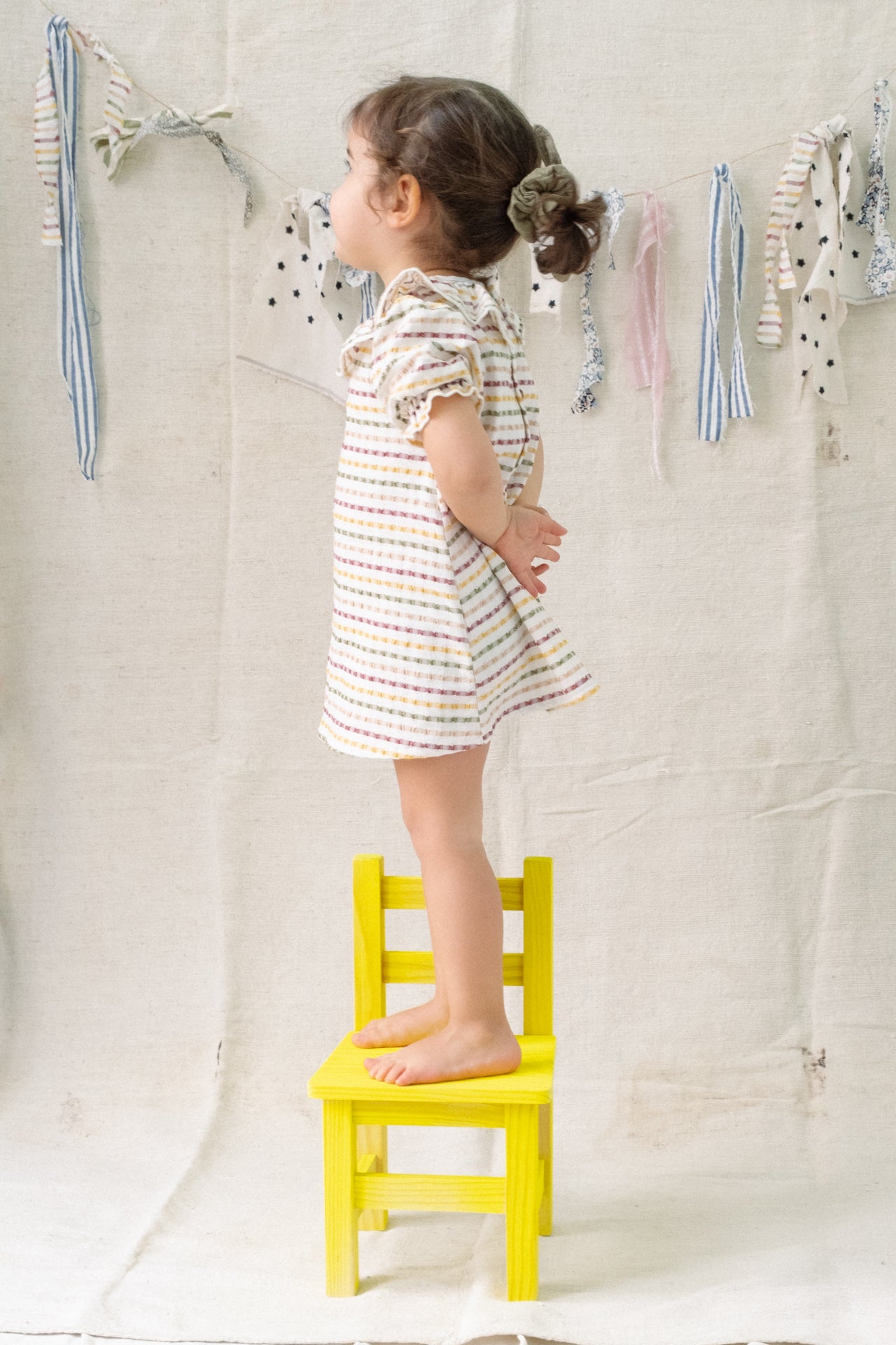 Vestido Riscas Caqui